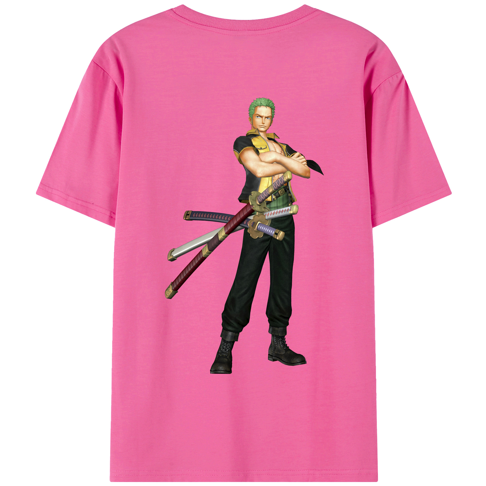 ワンピース ロロノア・ゾロ ONE PIECE Roronoa Zoro レディース半袖Tシャツ(バックプリント)